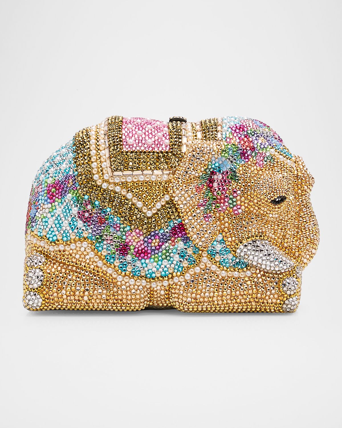Judith Leiber Couture Crystal Elephant Clutch Bag