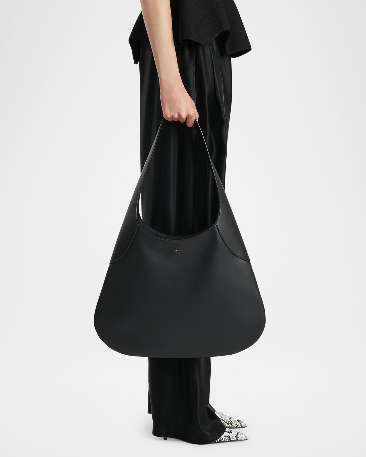 Khaite Joan Large Leather Hobo Bag