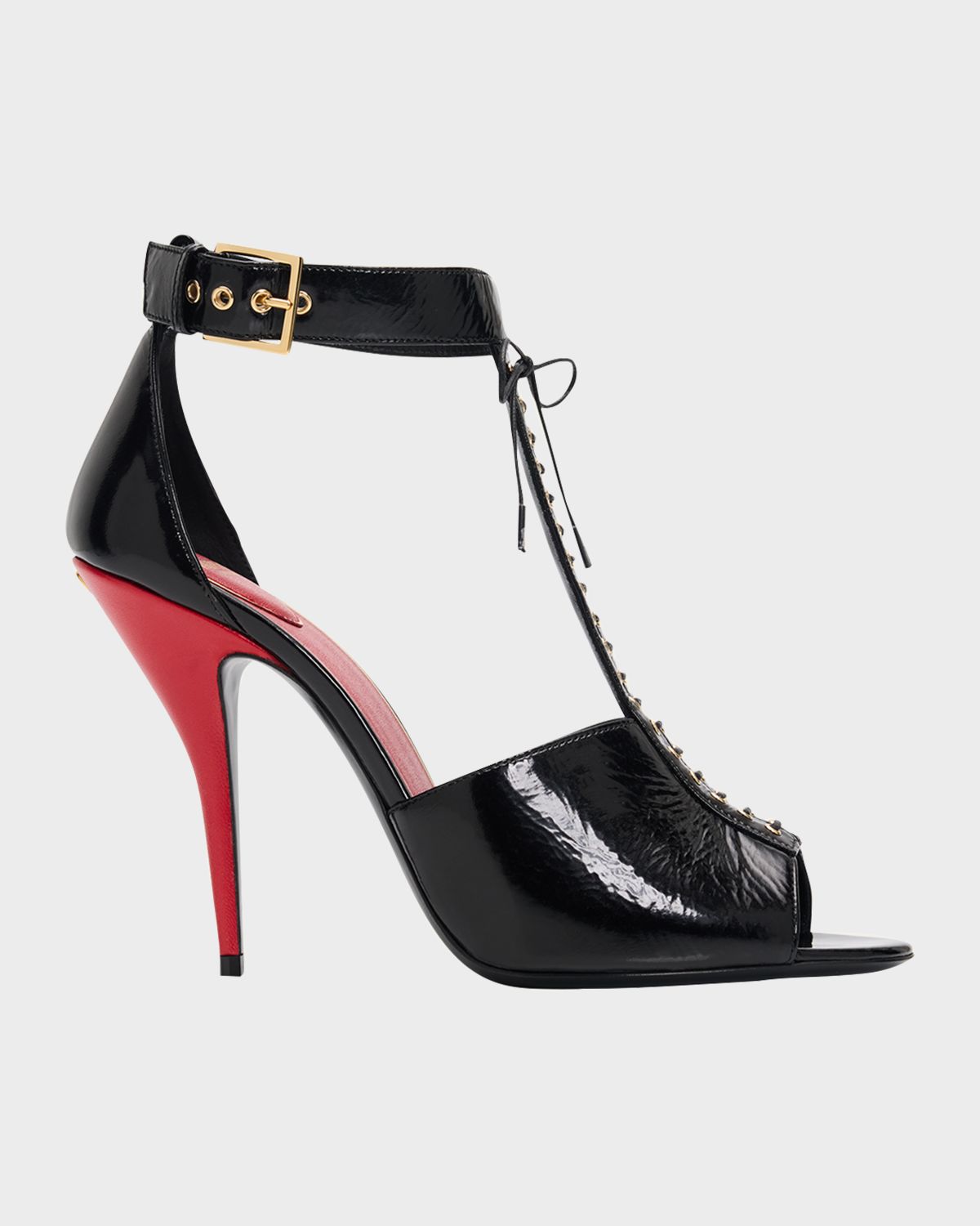 Valentino Garavani 105mm Patent Leather Bustier T-Strap Sandals | Thumbnail 7