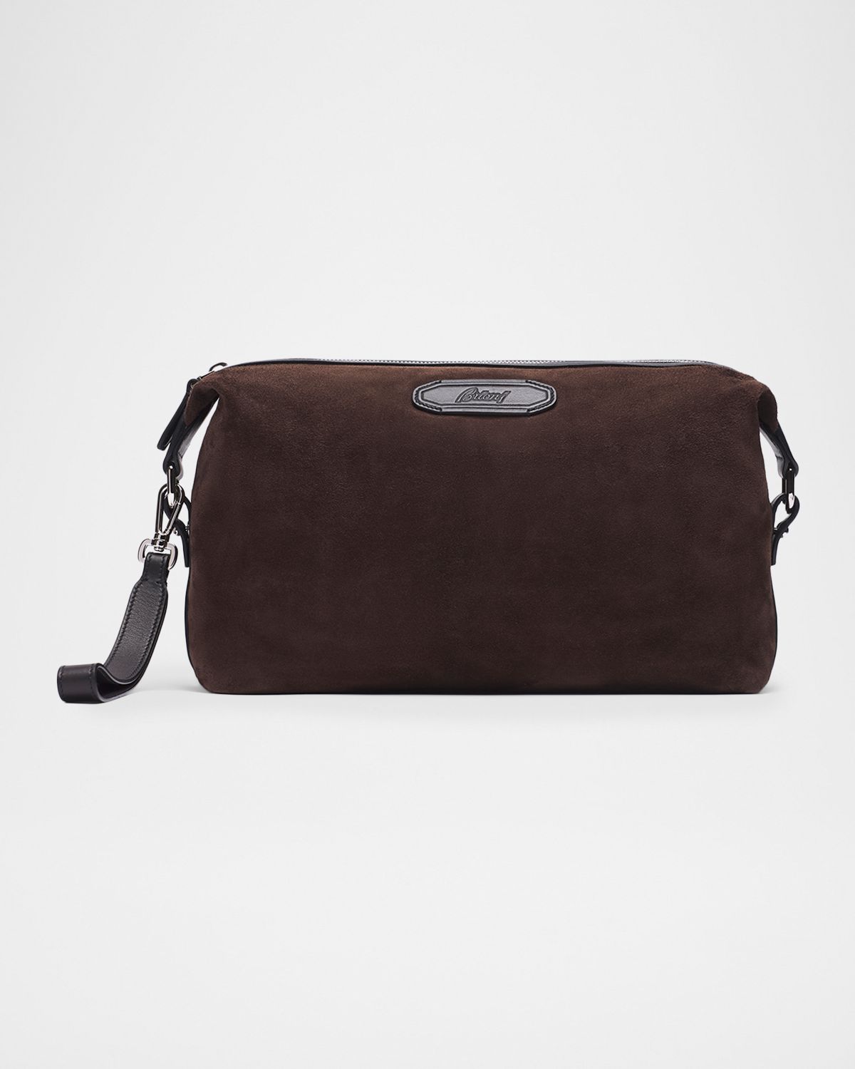 Brioni Men 's The Pouch Suede Wristlet Bag