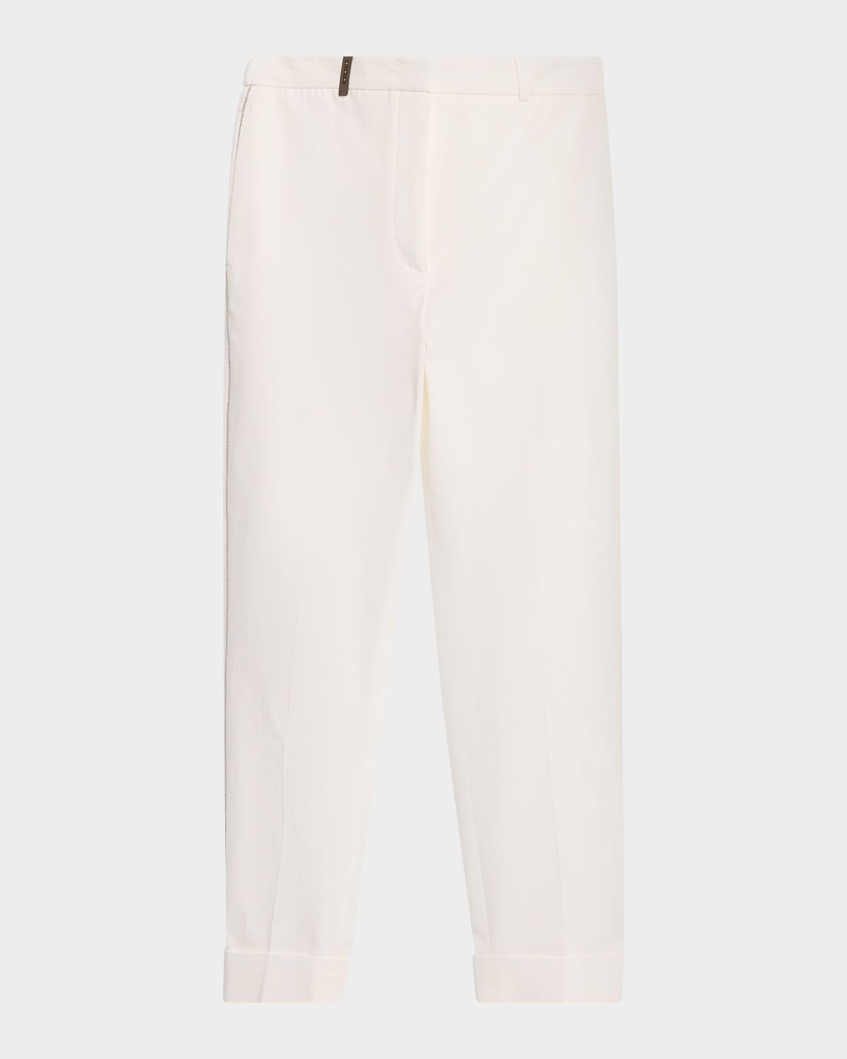 Peserico Stretch Cotton Gabardine Tapered Trousers