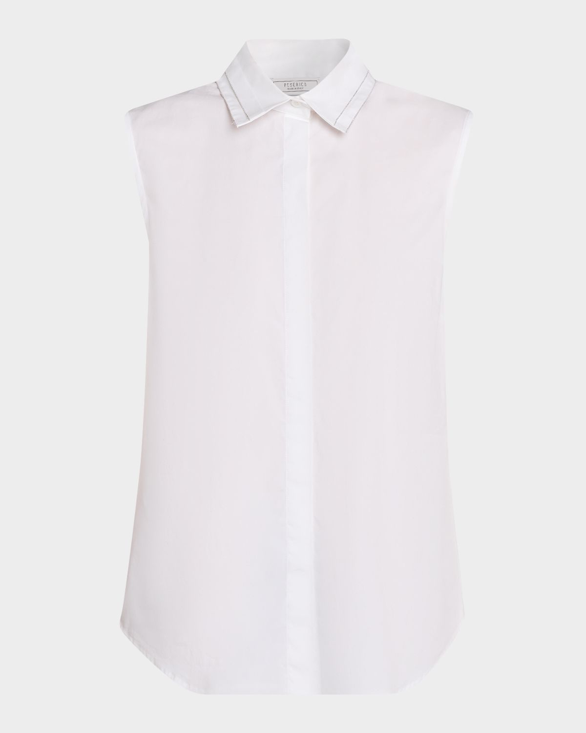 Peserico Stretch Cotton Sleeveless Shirt