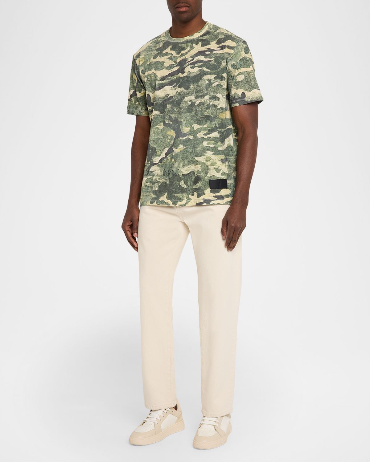 EZR Men 's Cotton Camouflage Crewneck T-hirt