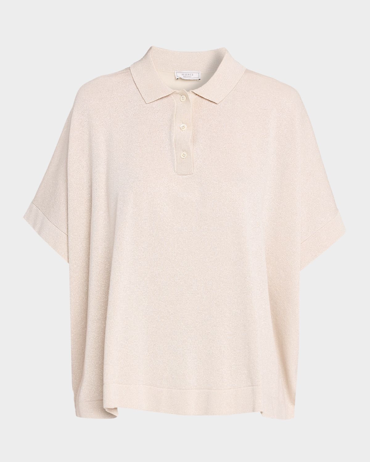 Peserico Lurex and Cotton Vanisé Polo Shirt
