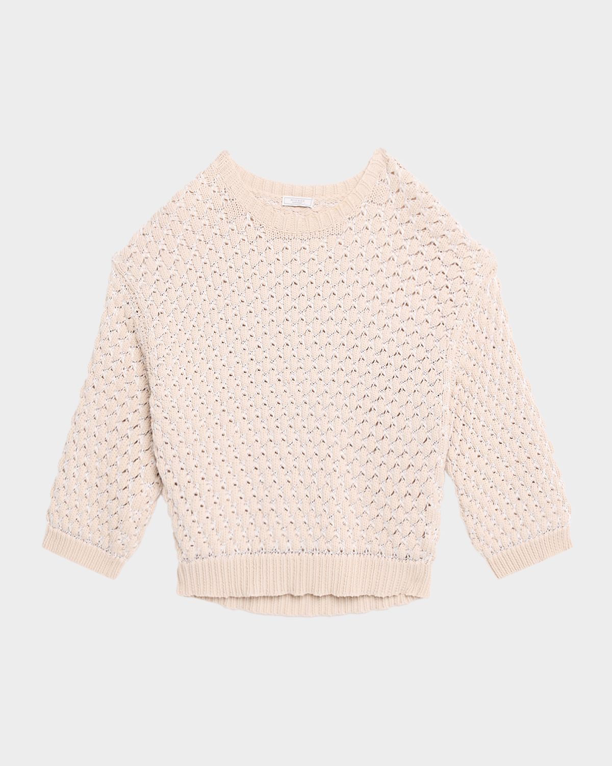 Peserico Scoop-Neck Macrame Knit Sweater