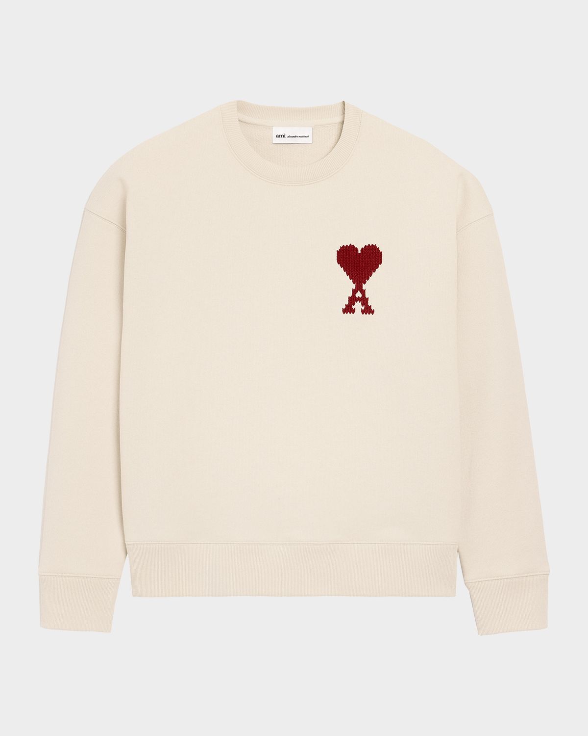 Ami Paris Ami De Coeur Embroidered Crewneck Sweatshirt