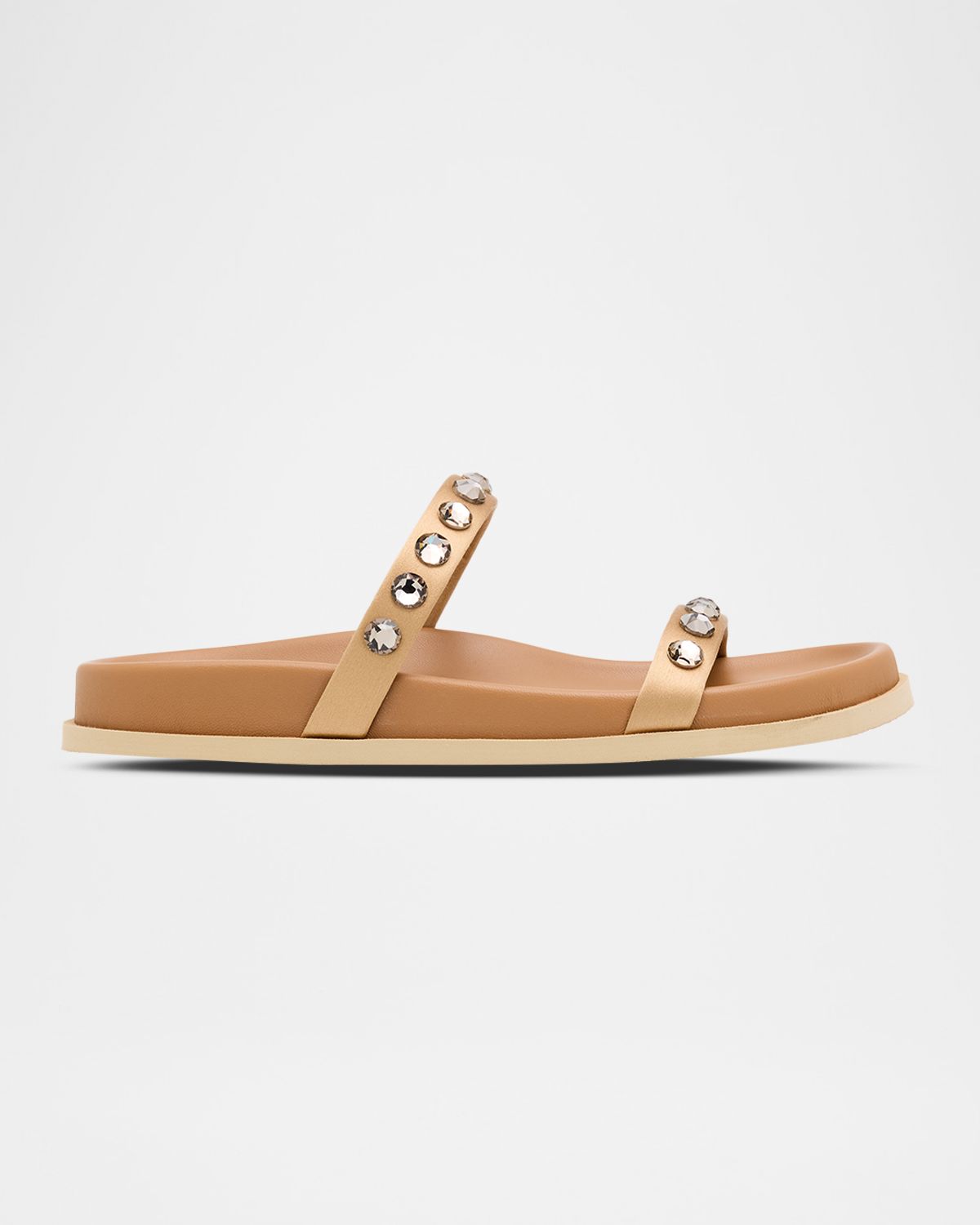 Pedro Garcia Doyel Embellished Satin Slide Sandals