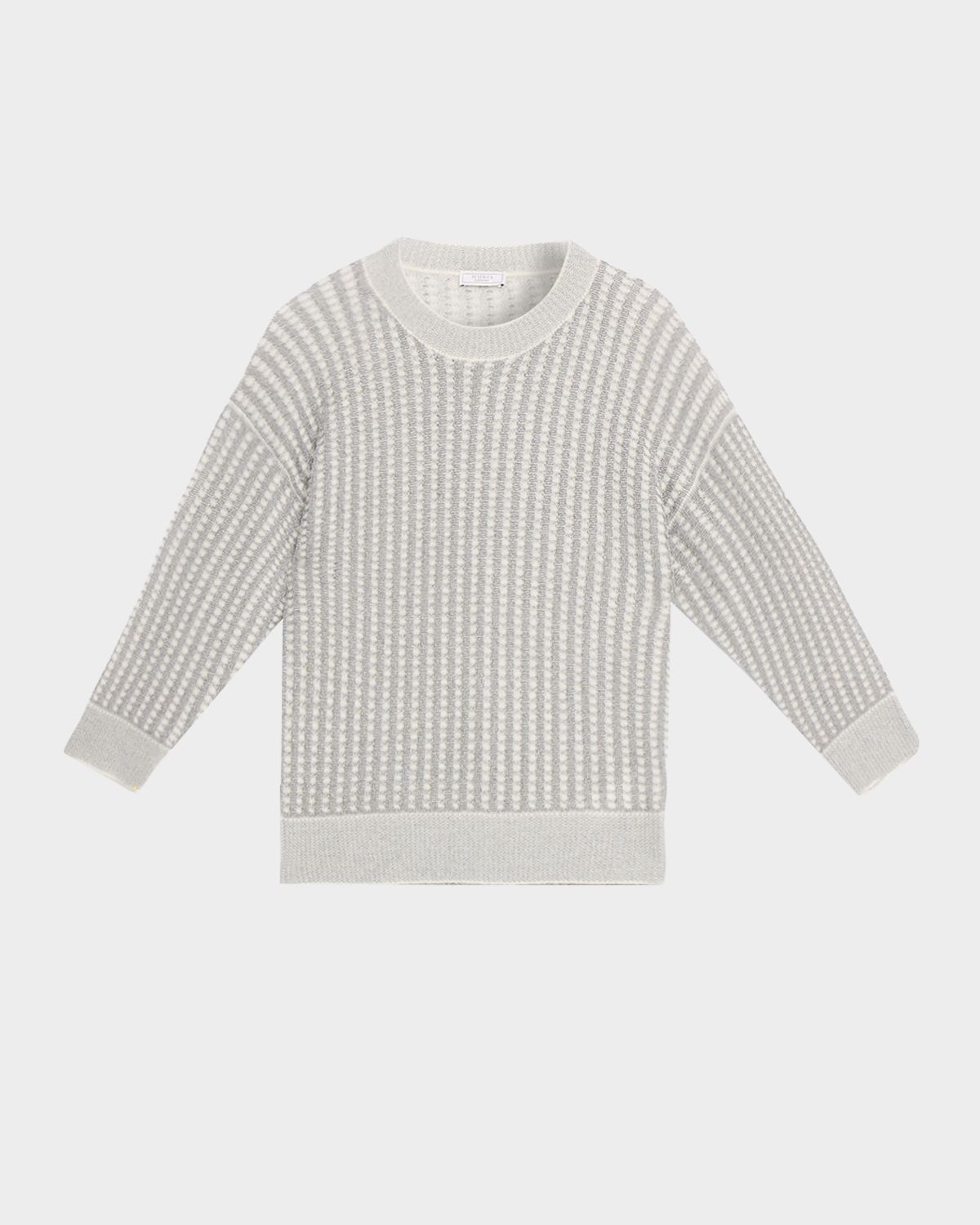 Peserico Metallic Open-Knit Wool Sweater
