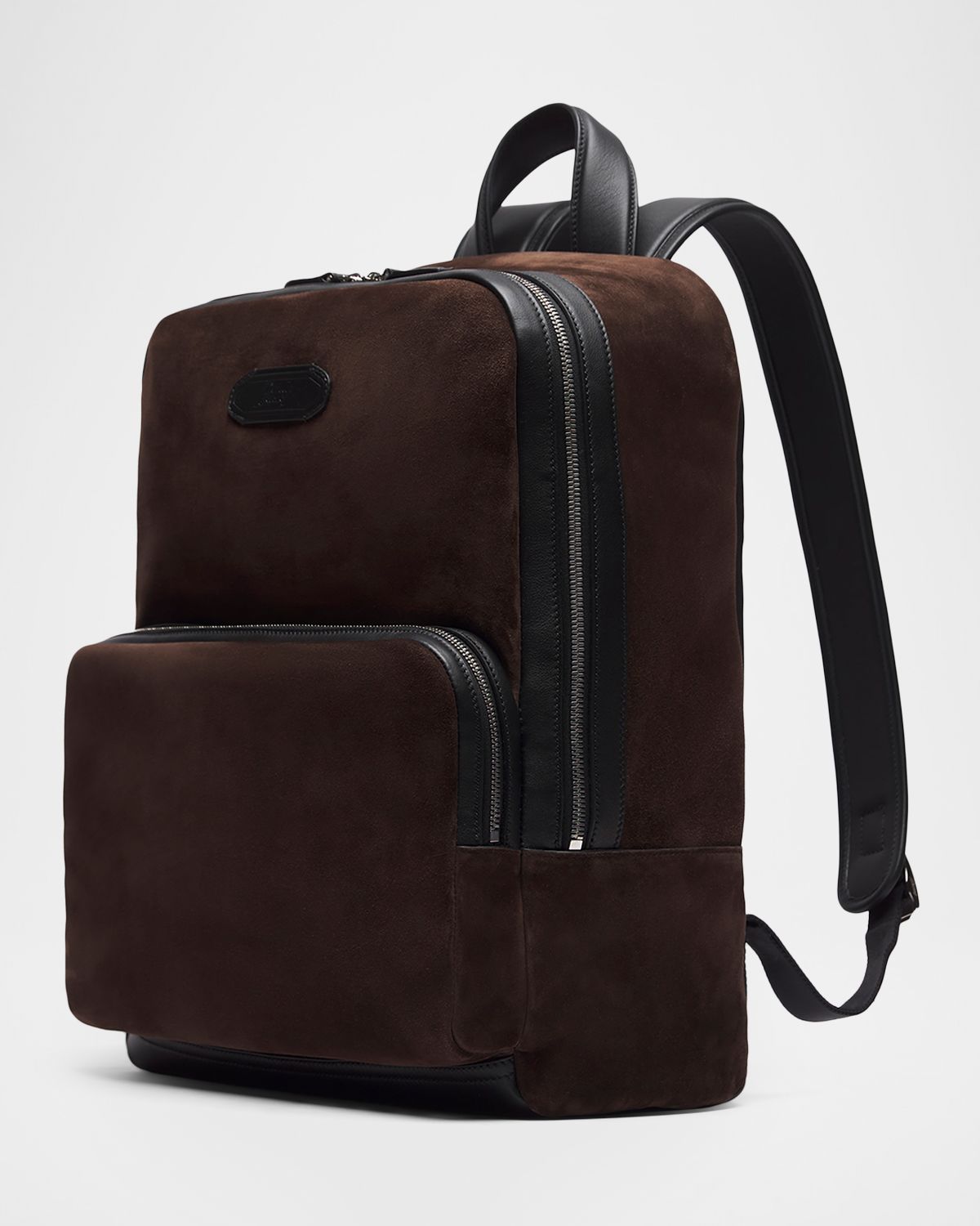 Brioni Men 's Leather-Trim Suede Backpack