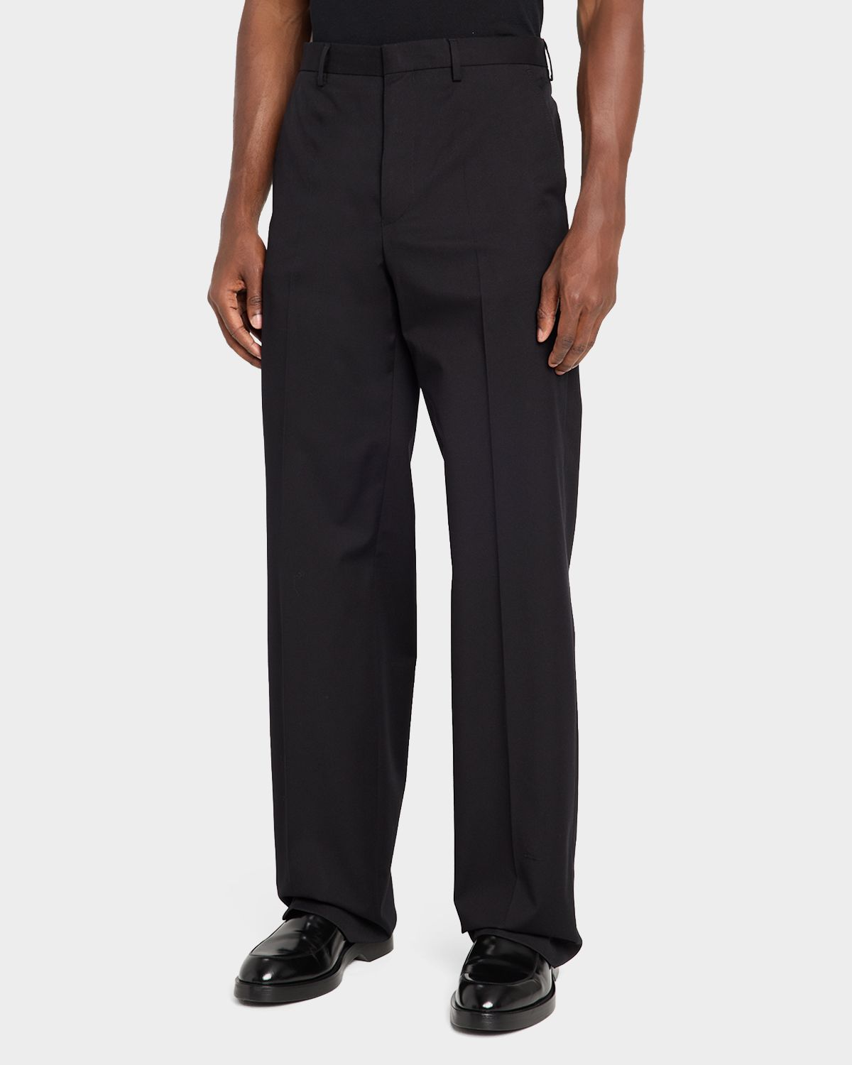 Dries Van Noten Men 's Panvel Straight-Leg Cotton-Wool Pants | Thumbnail 4 Dries Van Noten Men 's Panvel Straight-Leg Cotton-Wool Pants | Thumbnail 4