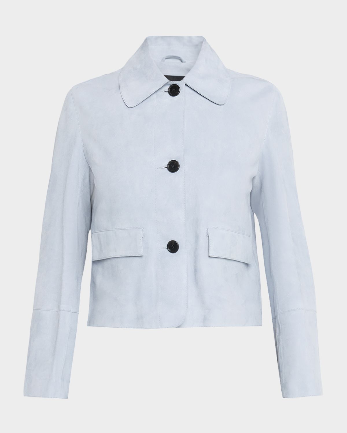 Arma Button-Front Lambskin Suede Jacket