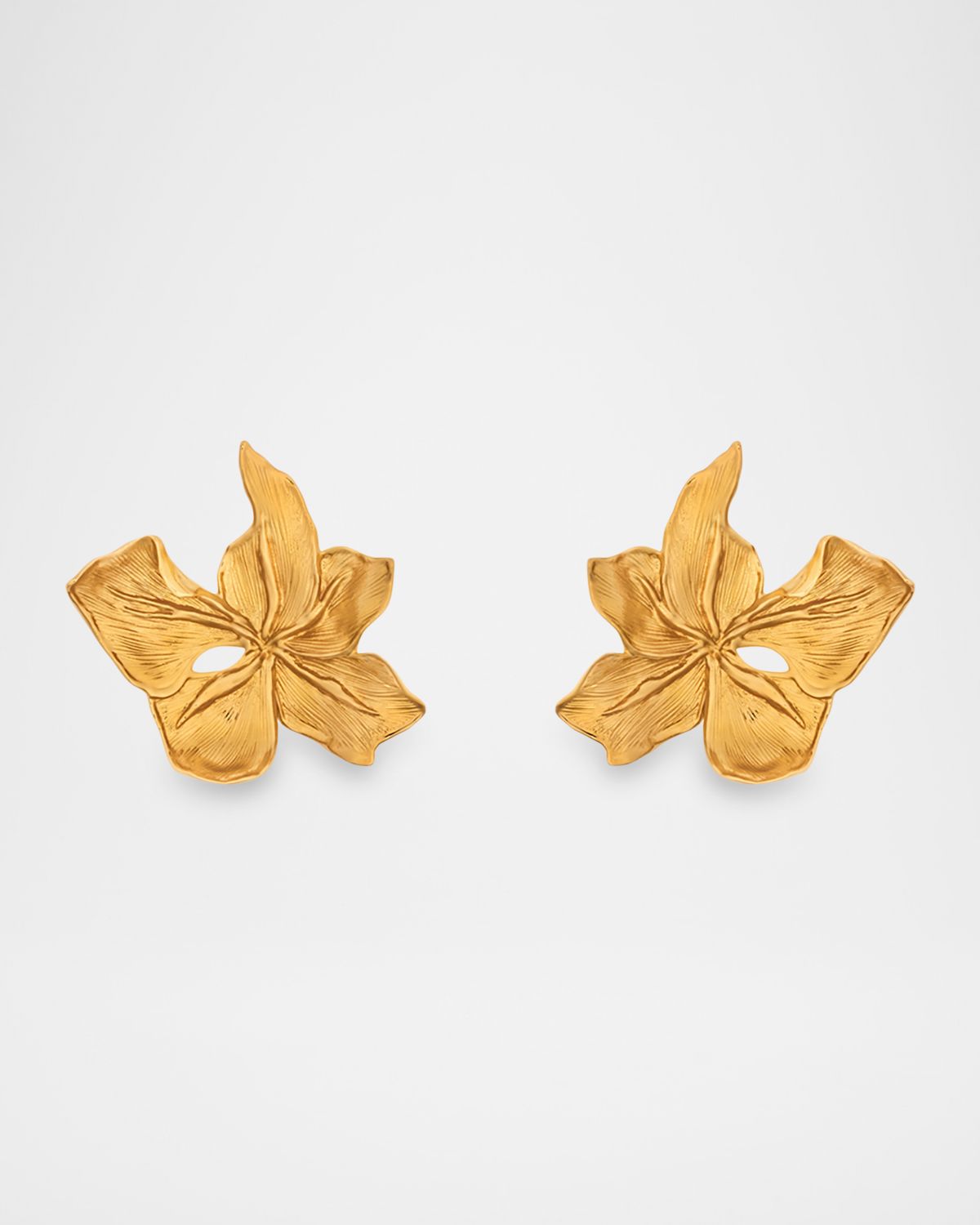 Oscar de la Renta Cyclamen Small Stud Earrings, Gold