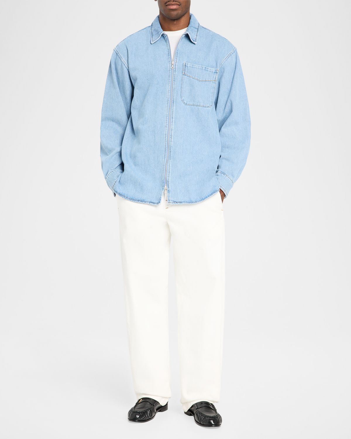 Dries Van Noten en 's Denim Zip Shirt | Thumbnail 2 Dries Van Noten en 's Denim Zip Shirt | Thumbnail 2
