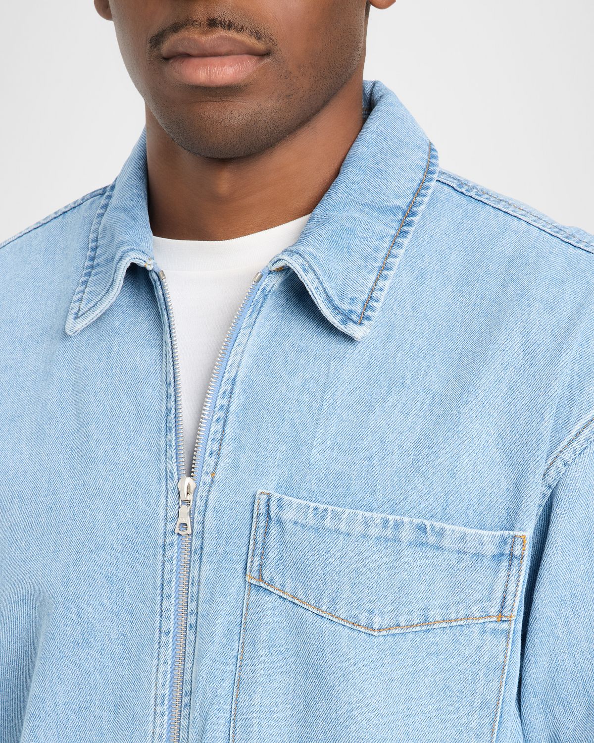 Dries Van Noten en 's Denim Zip Shirt | Thumbnail 5 Dries Van Noten en 's Denim Zip Shirt | Thumbnail 5