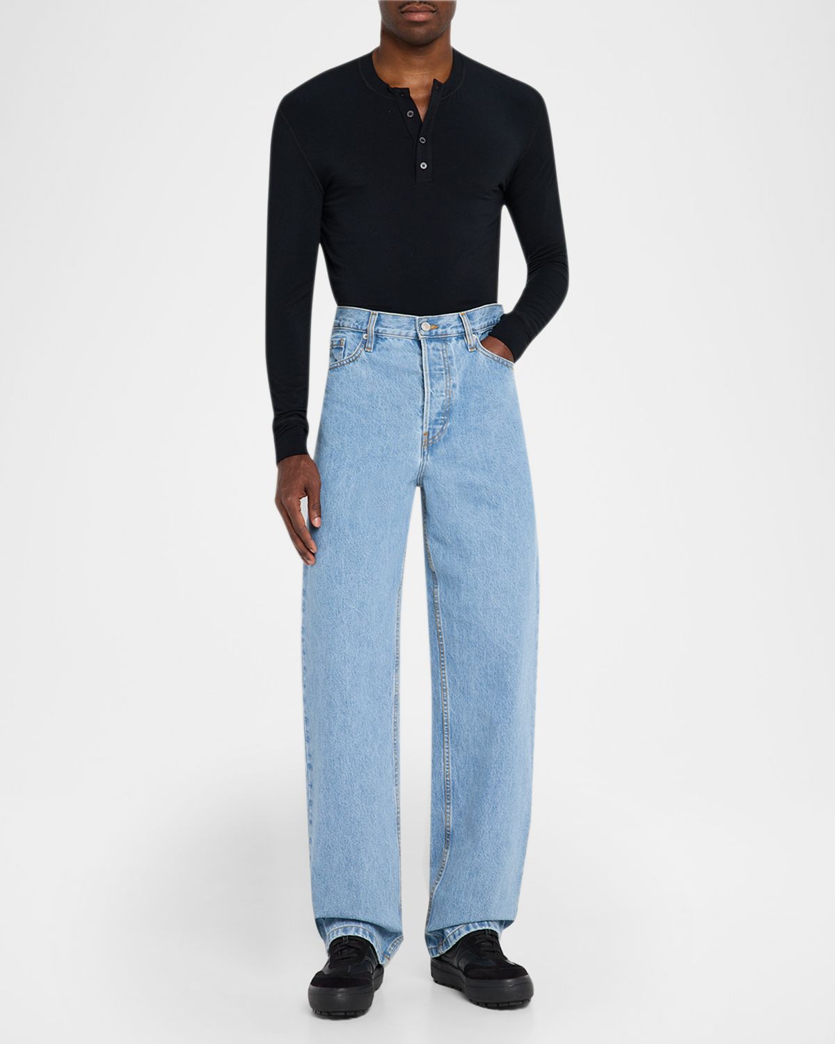 Dries Van Noten Men 's Straight-Leg Denim Jeans | Thumbnail 2 Dries Van Noten Men 's Straight-Leg Denim Jeans | Thumbnail 2