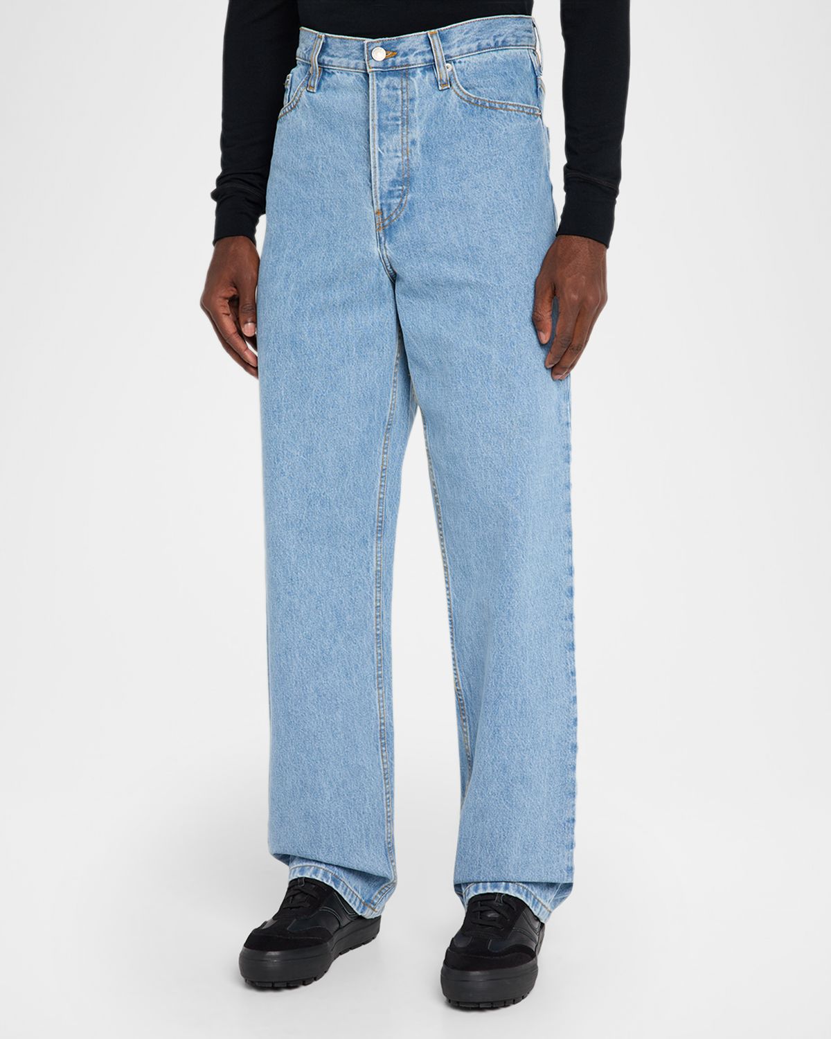 Dries Van Noten Men 's Straight-Leg Denim Jeans | Thumbnail 4 Dries Van Noten Men 's Straight-Leg Denim Jeans | Thumbnail 4
