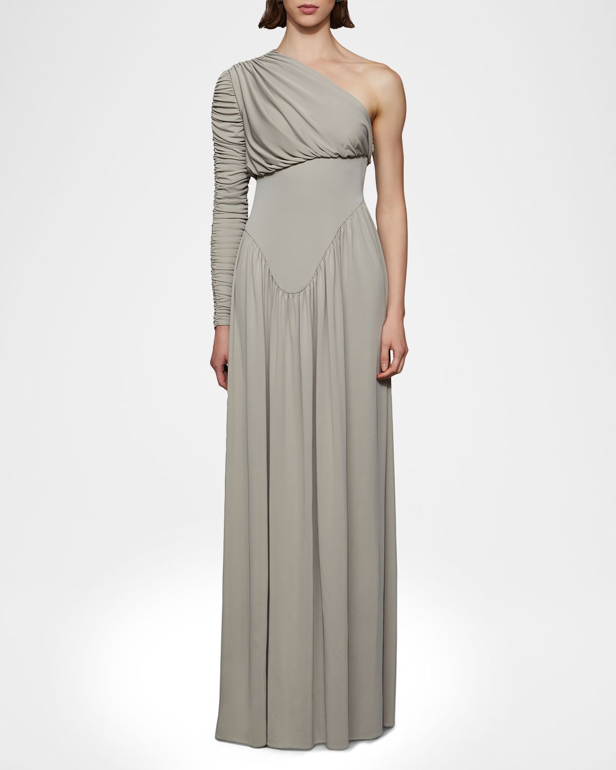 Et Ochs Doutzen Ruched Basque-Waist Jersey Gown