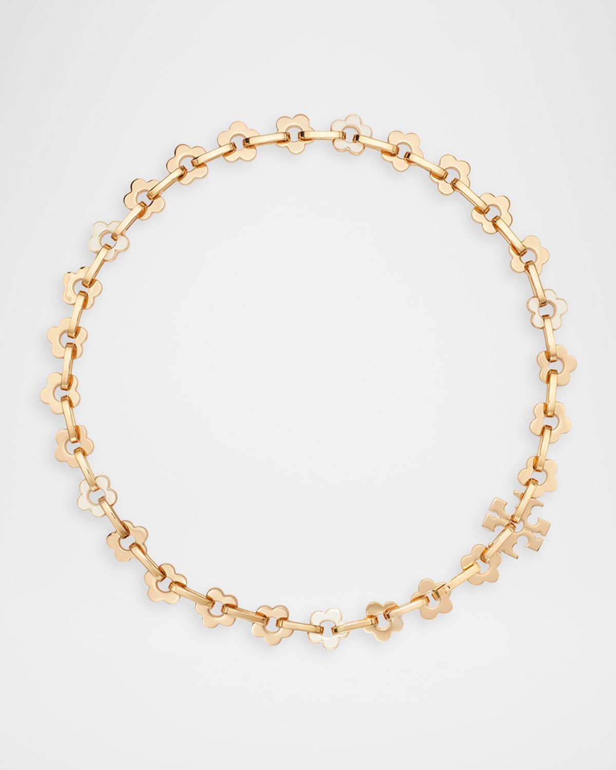 Tory Burch Forget Me Not Interlocking Necklace