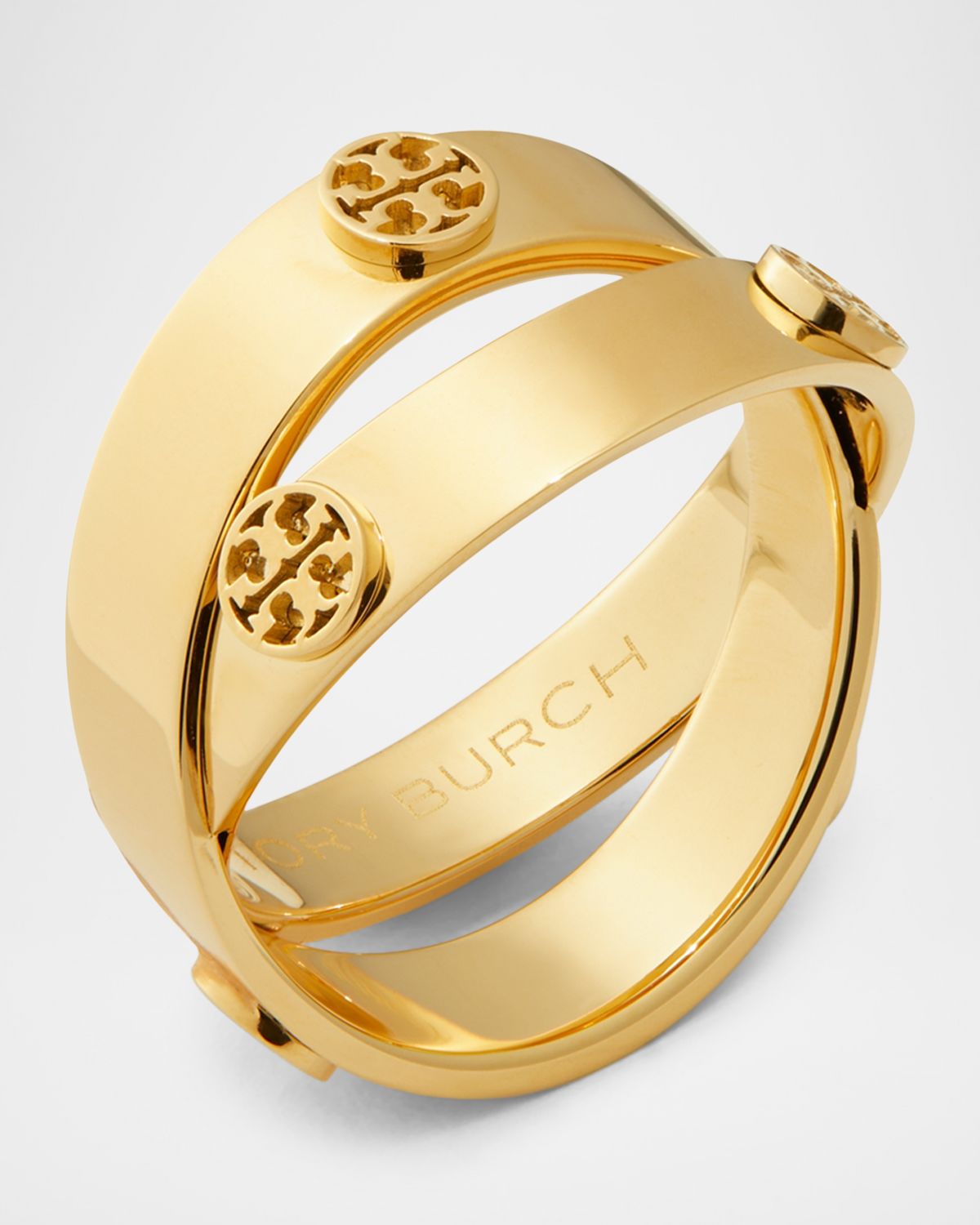 Tory Burch Icon Double Ring, Yellow Gold