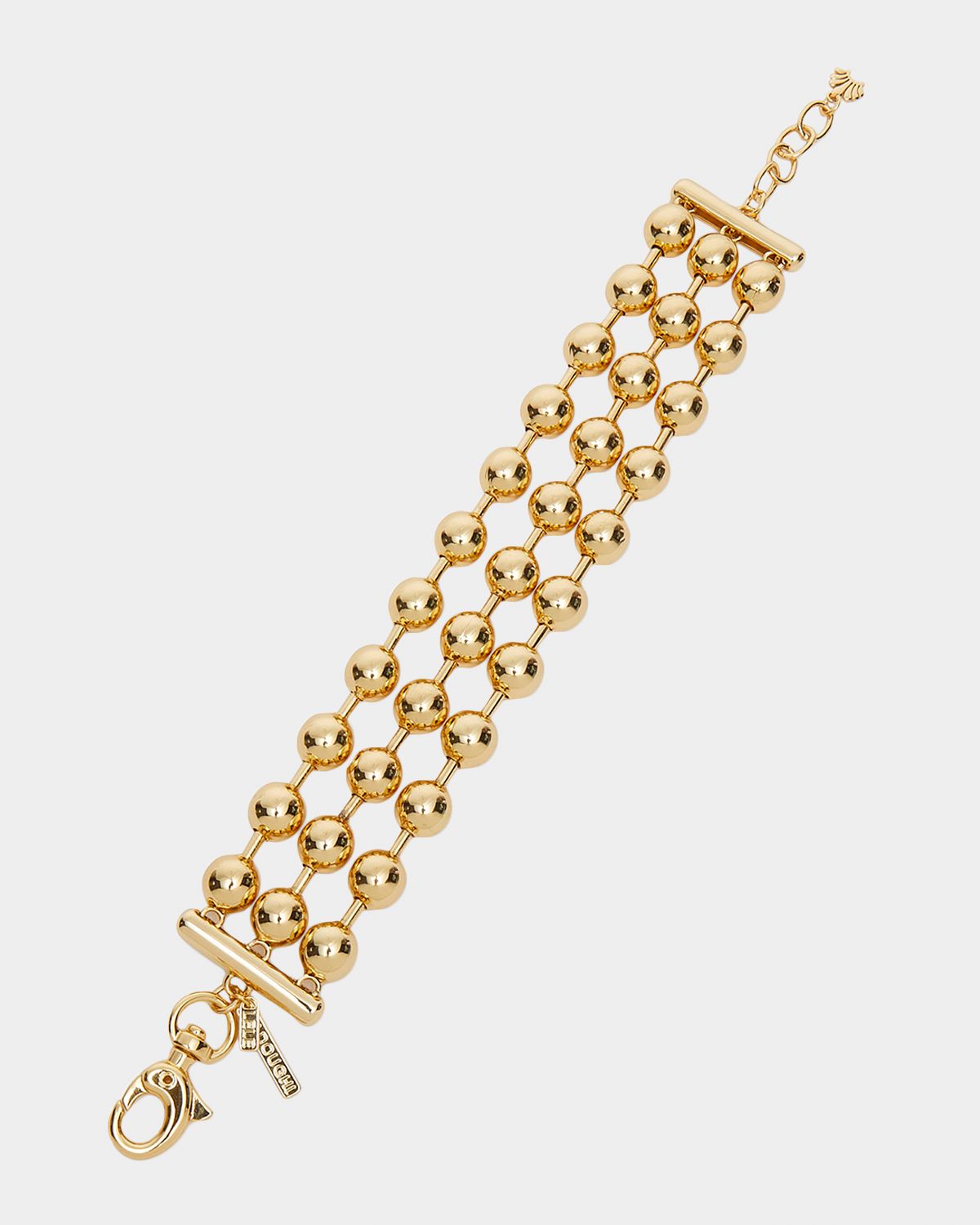 Lele Sadoughi Diana Triple Row Bracelet, Gold