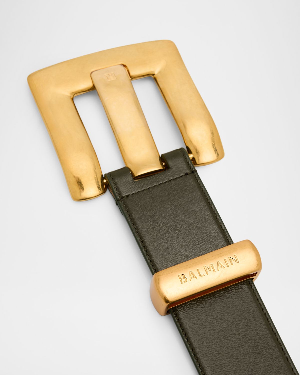 Balmain Anthem Calfskin Leather Belt