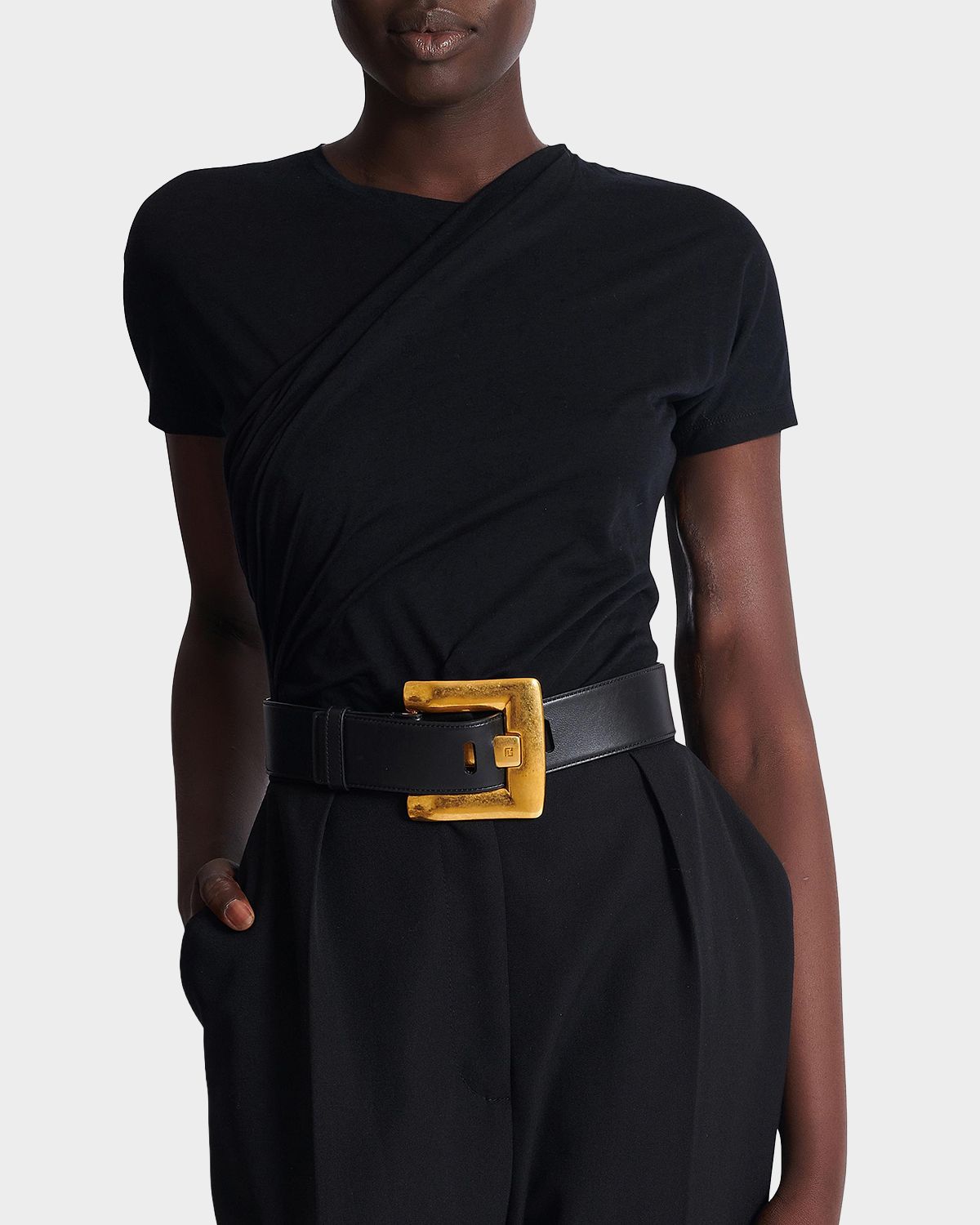 Balmain Anthem Leather Belt