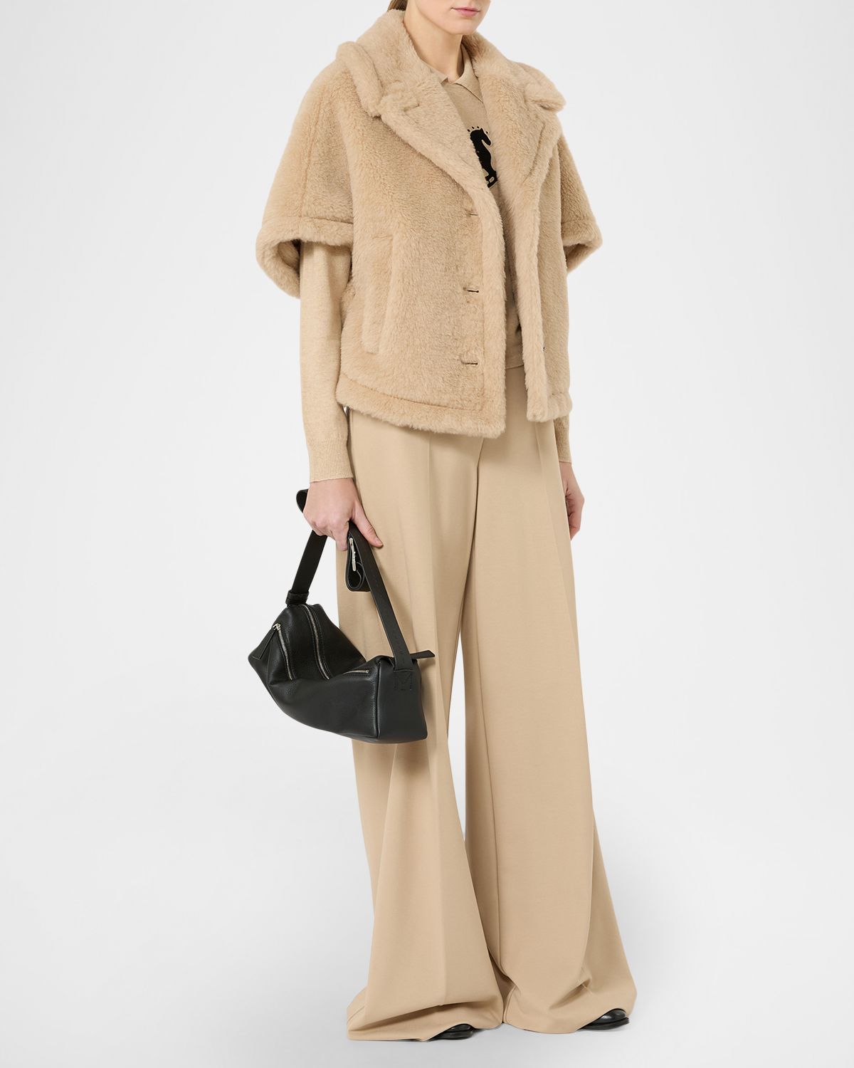 Max Mara Teddy Wool Cape