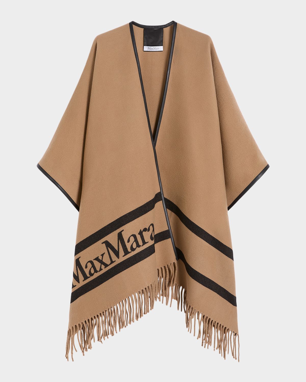 Max Mara Jacquard Wool Poncho