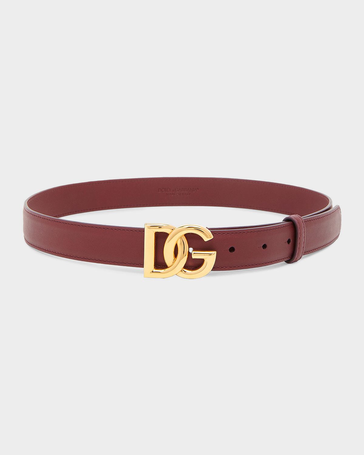 Dolce & Gabbana DG Logo Leather Belt