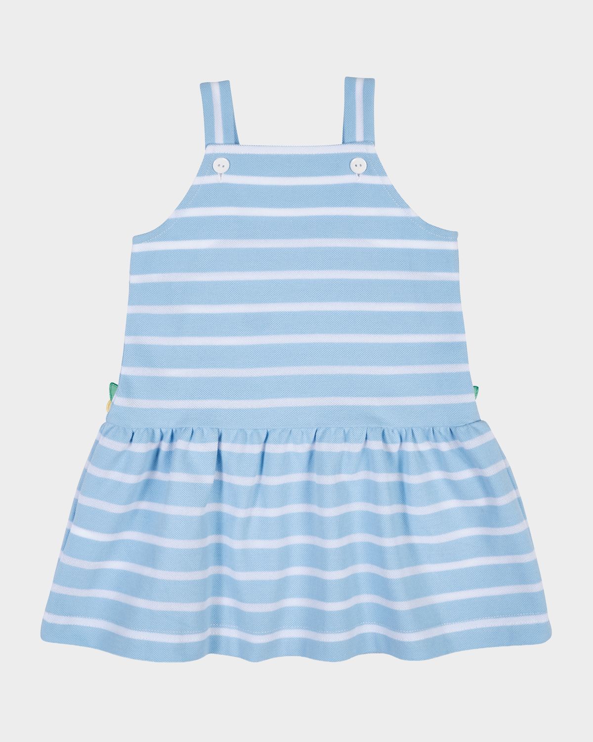 Florence Eiseman Girl 's Multicolor Flowers Stripe Knit Dress, Size 12M-