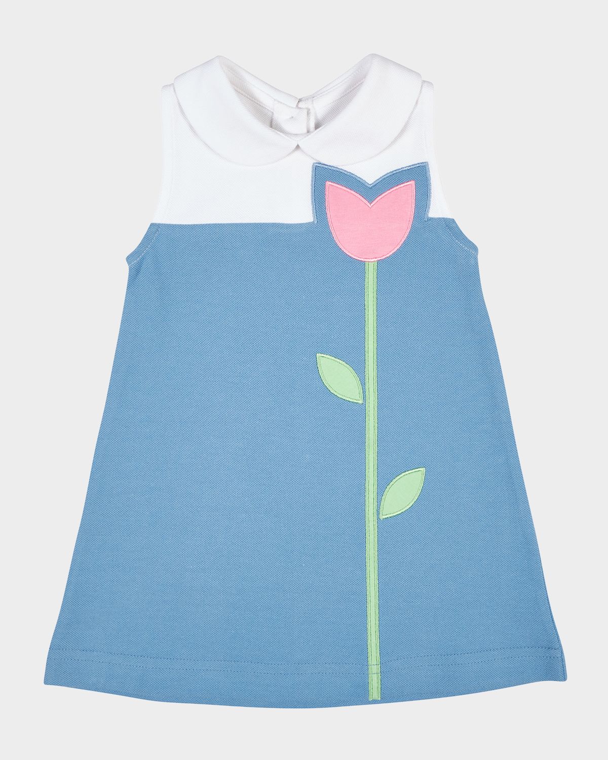 Florence Eiseman Girl 's Tulip Pique Knit Mini Dress, Size 2T-8