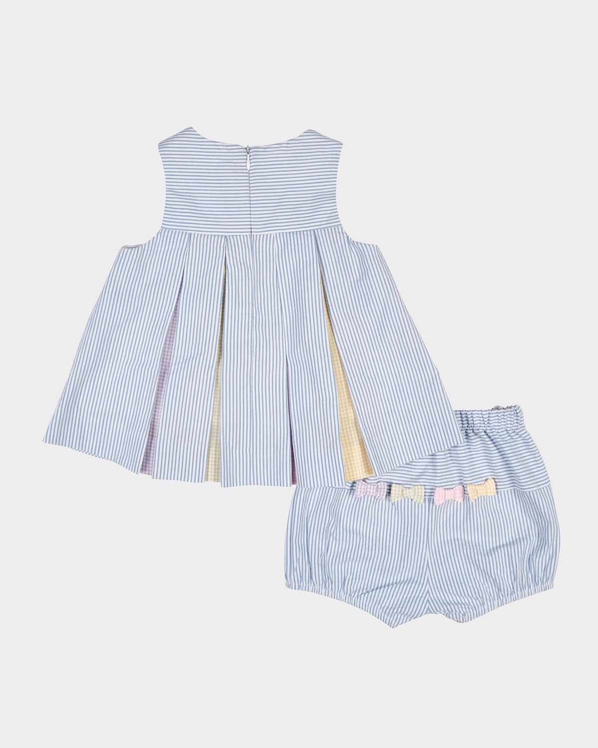 Florence Eiseman Girl 's Multicolor Seerseersucker Dress & Bloomers Set, Size -18M