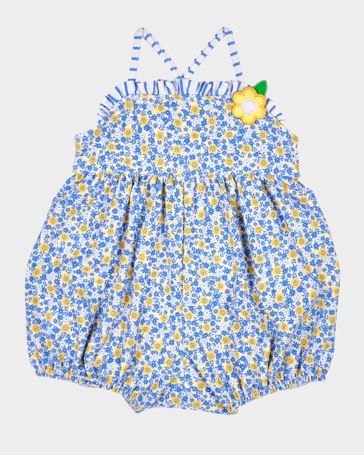 Florence Eiseman Girl 's Floral Bubble Swimsuit, Size 6M-24M