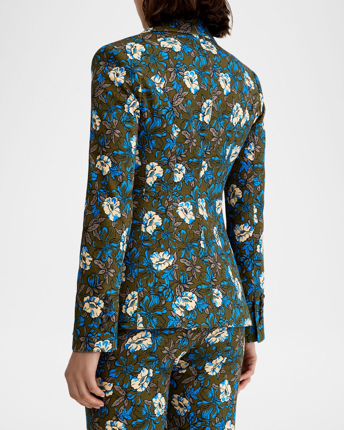 Smythe Floral Seamed Blazer