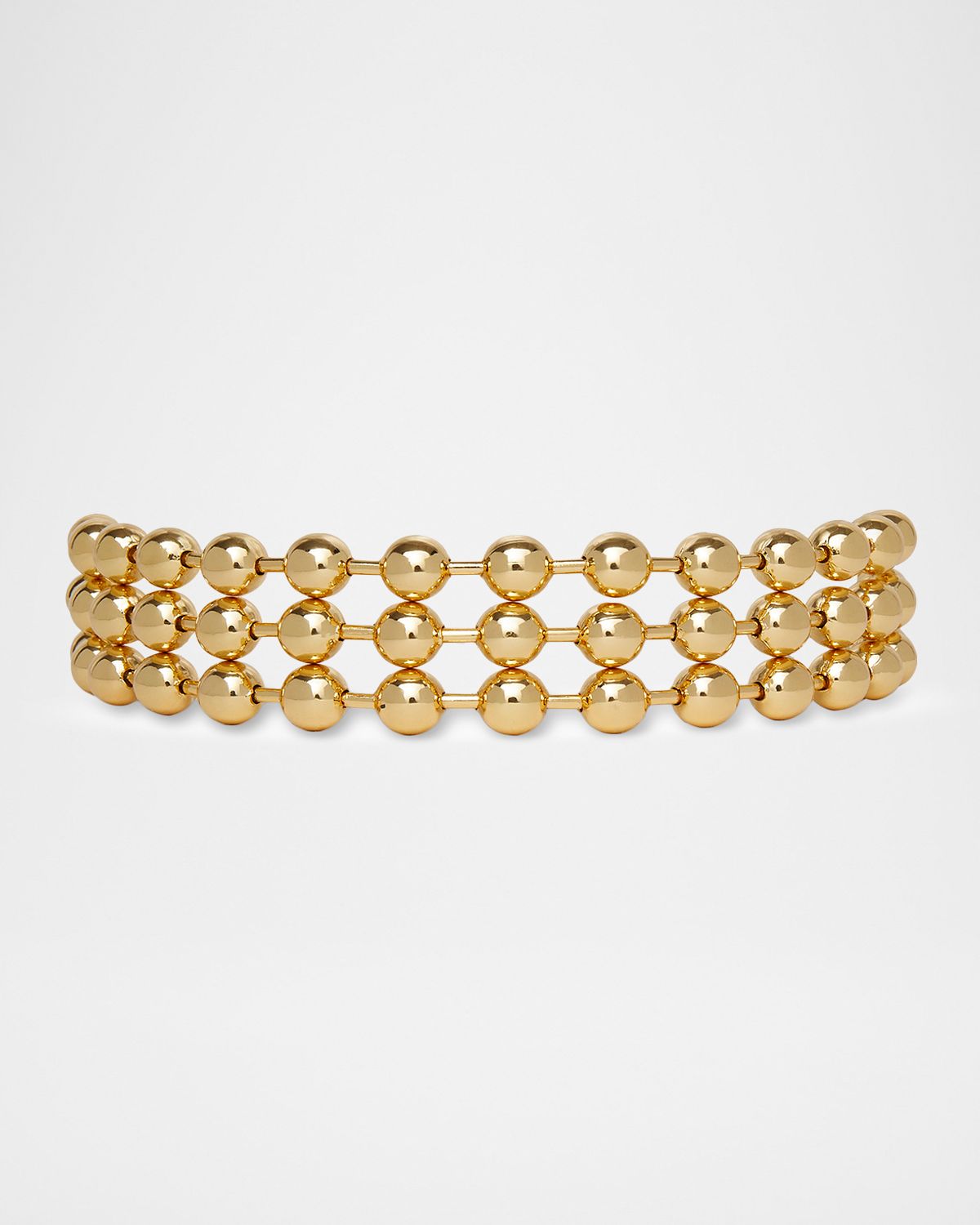 Lele Sadoughi Diana Triple Row Necklace, Gold