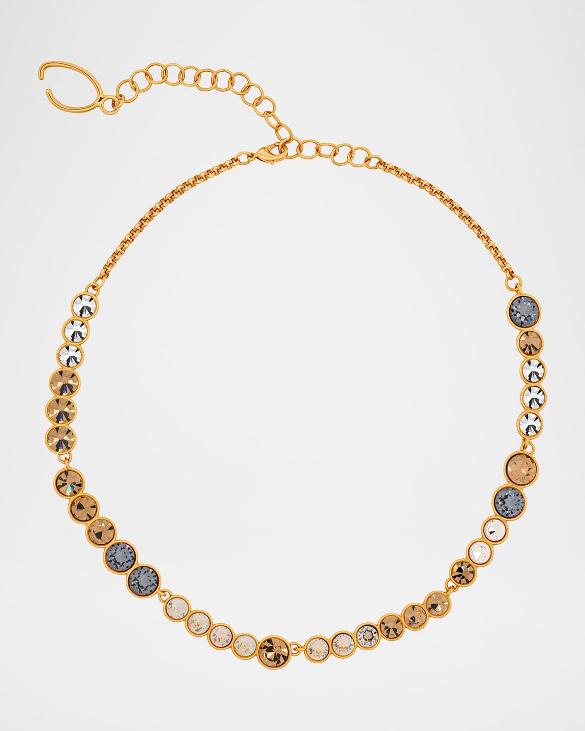 Oscar de la Renta Cascade Rhinestone Necklace