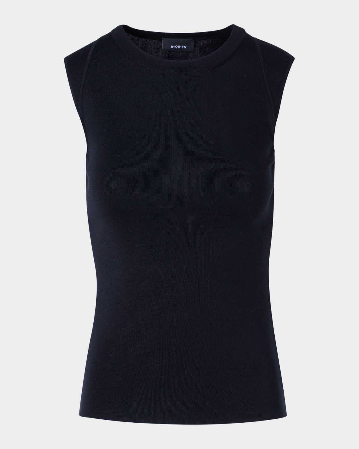 Akris Crewneck Stretch Silk Knit Top
