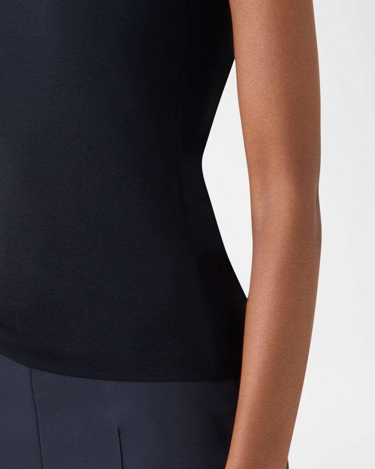 Akris Crewneck Stretch Silk Knit Top | Thumbnail 5