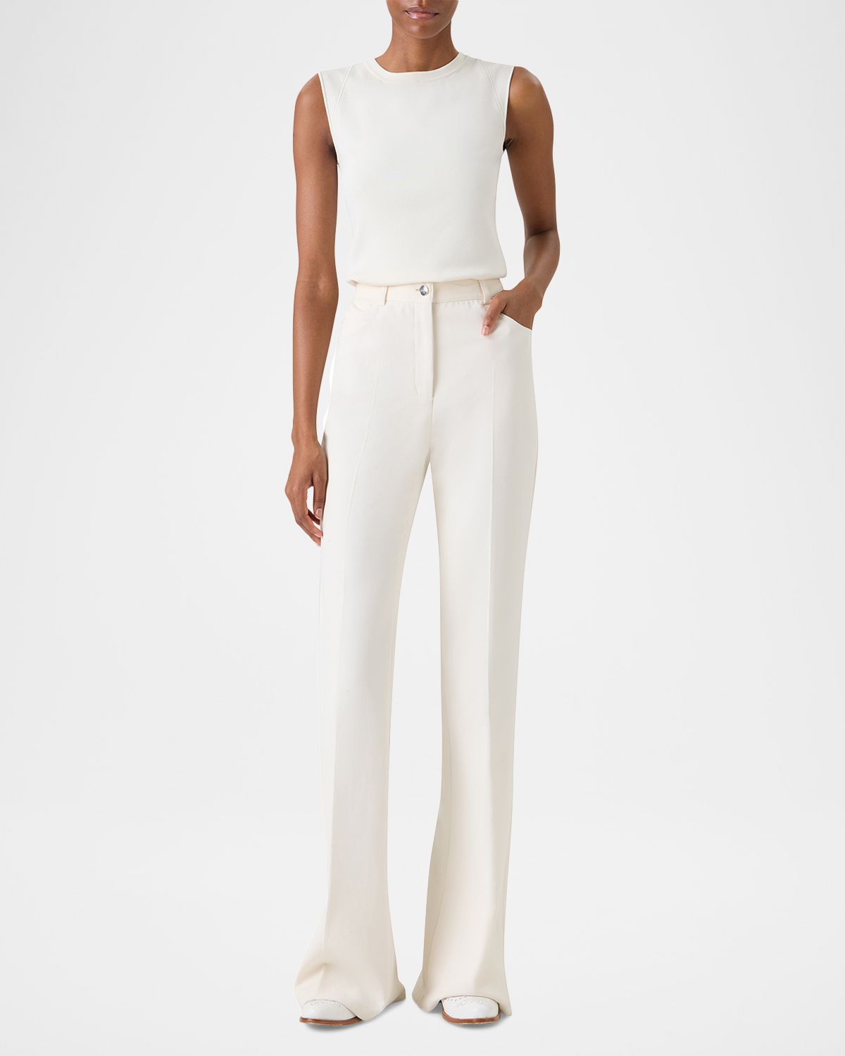 Akris Crewneck Stretch Silk Knit Top | Thumbnail 6 Akris Crewneck Stretch Silk Knit Top | Thumbnail 6