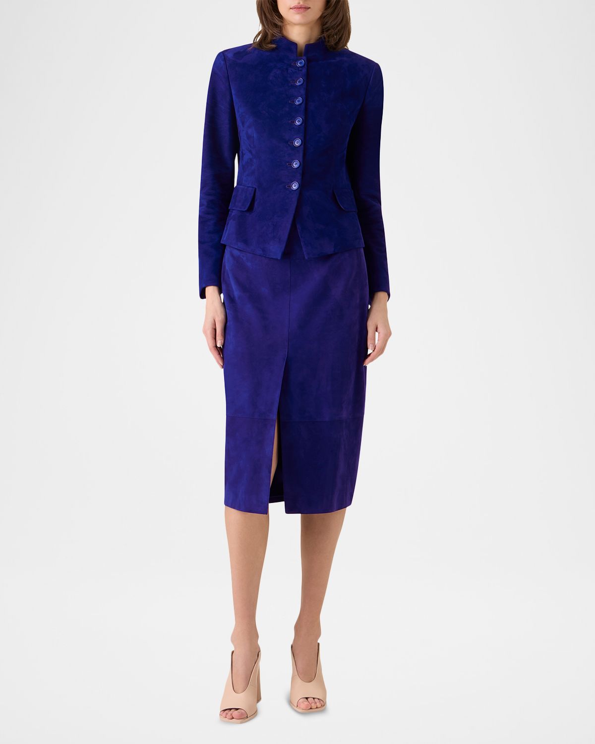 Akris Deva Suede Short Jacket | Thumbnail 2 Akris Deva Suede Short Jacket | Thumbnail 2
