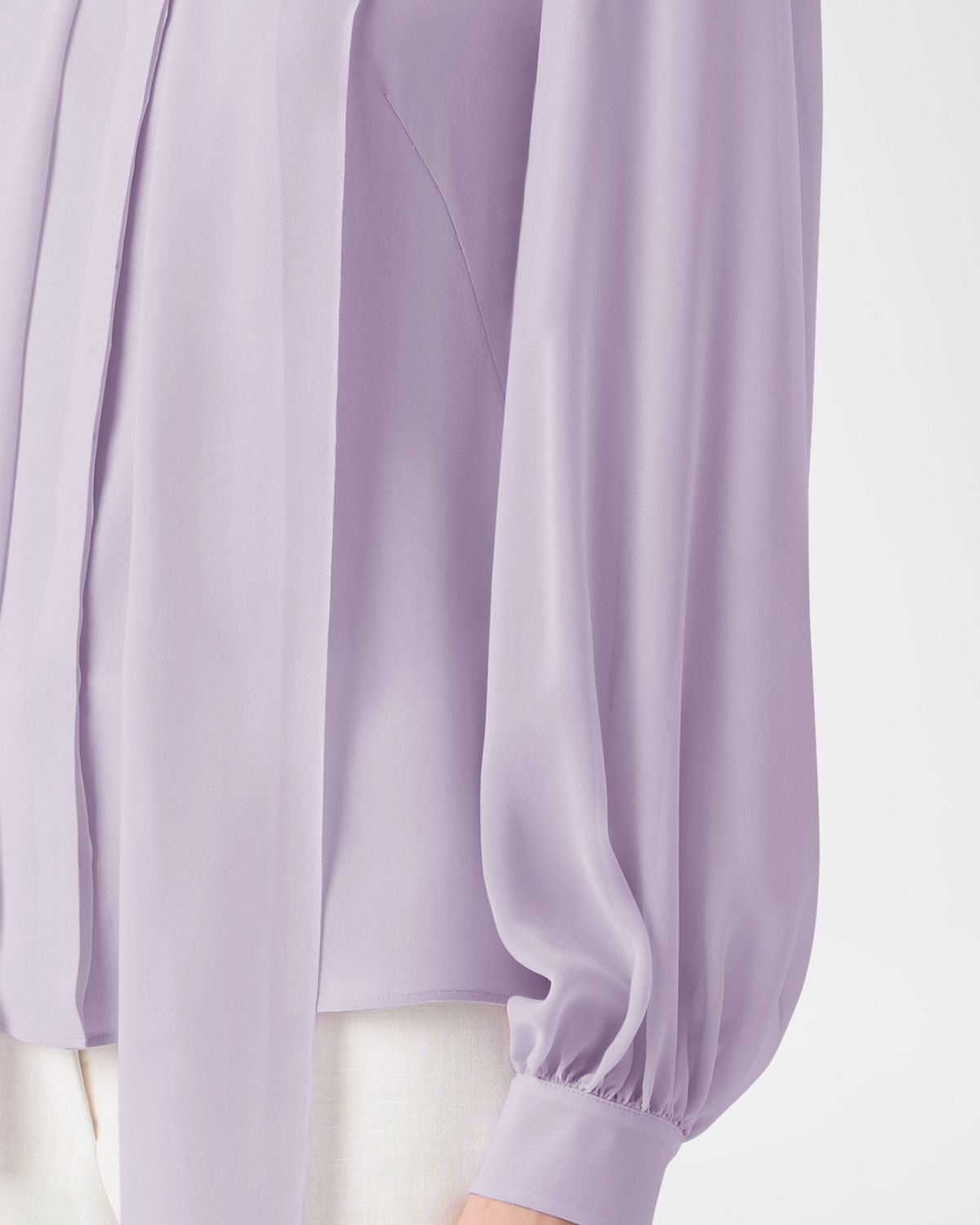 Akris Tie-Neck Silk Georgette Blouse | Thumbnail 5 Akris Tie-Neck Silk Georgette Blouse | Thumbnail 5
