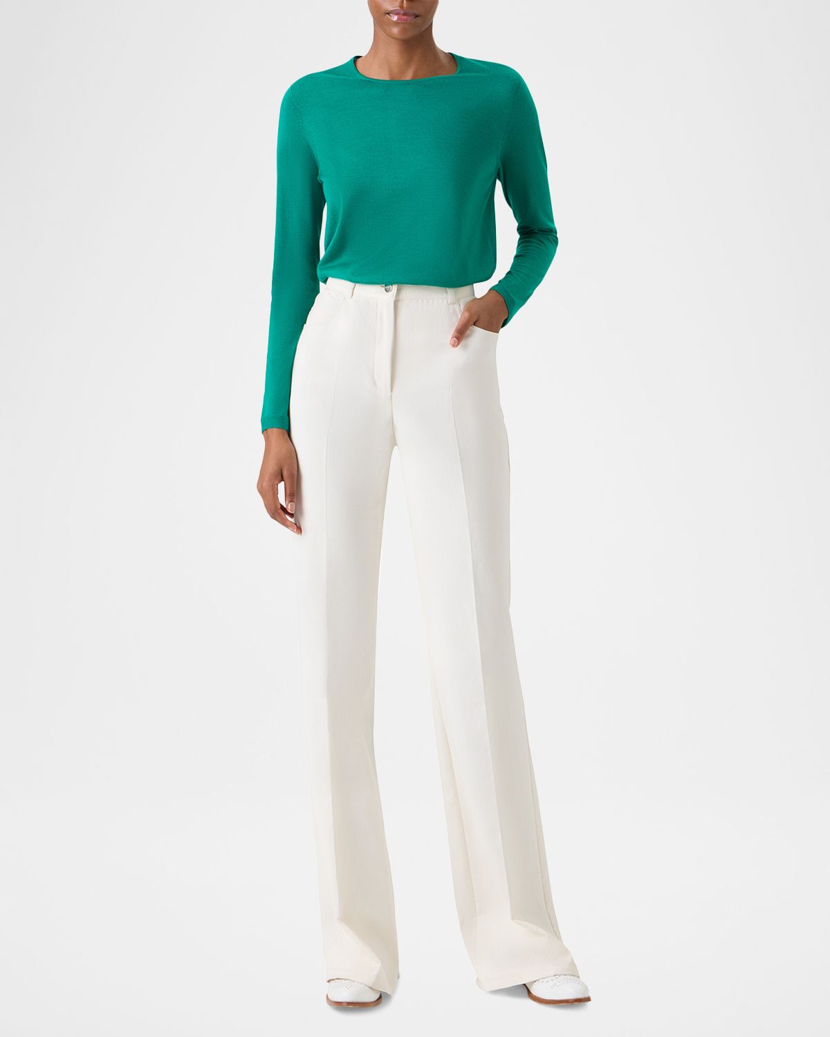 Akris Cashmere-Silk Fine Gauge Knit Sweater | Thumbnail 6 Akris Cashmere-Silk Fine Gauge Knit Sweater | Thumbnail 6