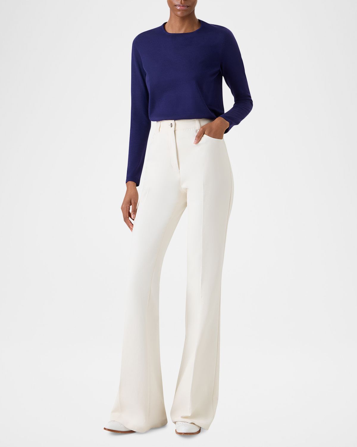 Akris Cashmere-Silk Fine Gauge Knit Sweater | Thumbnail 6 Akris Cashmere-Silk Fine Gauge Knit Sweater | Thumbnail 6