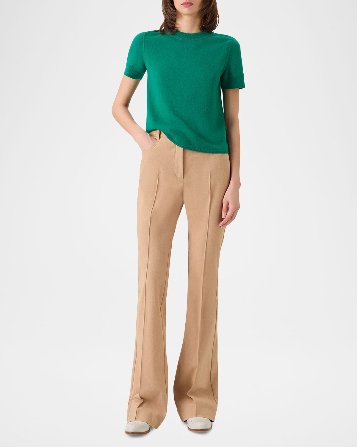 Akris Cashmere Short Sleeve Knit Sweater | Thumbnail 6 Akris Cashmere Short Sleeve Knit Sweater | Thumbnail 6