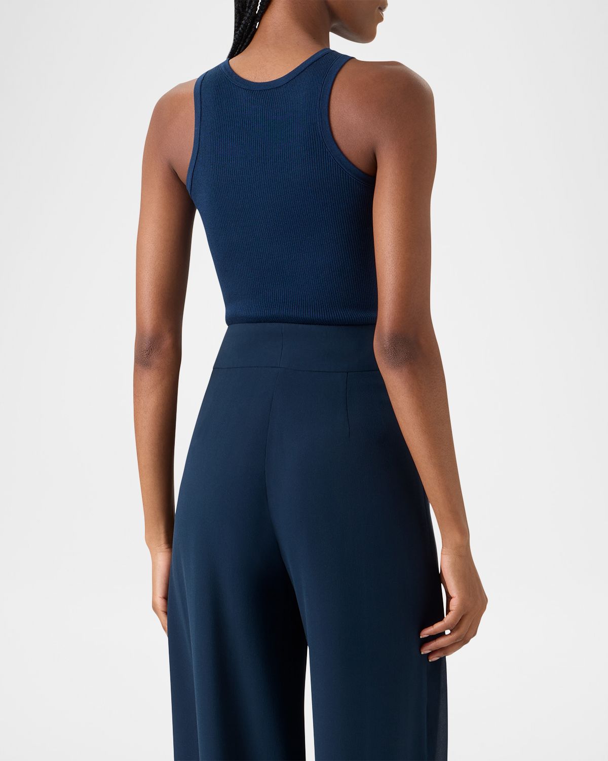 Akris Silk-Cotton Sleeveless Rib-Knit Top | Thumbnail 3 Akris Silk-Cotton Sleeveless Rib-Knit Top | Thumbnail 3