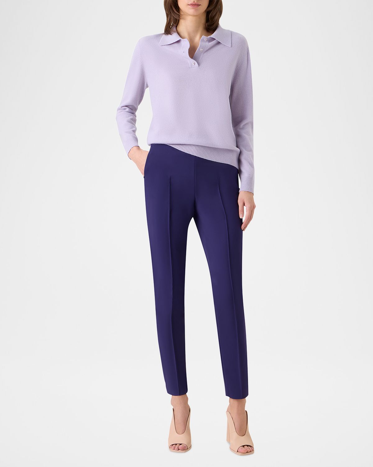 Akris Cashmere Knit Polo Sweater