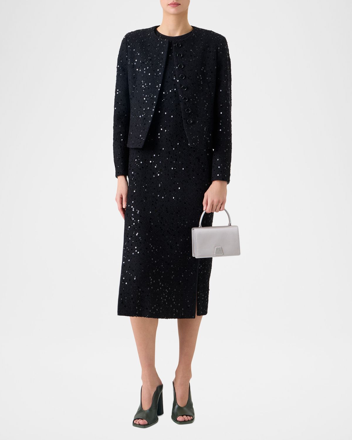 Akris Kelis Sequined Tweed Jacket | Thumbnail 6 Akris Kelis Sequined Tweed Jacket | Thumbnail 6