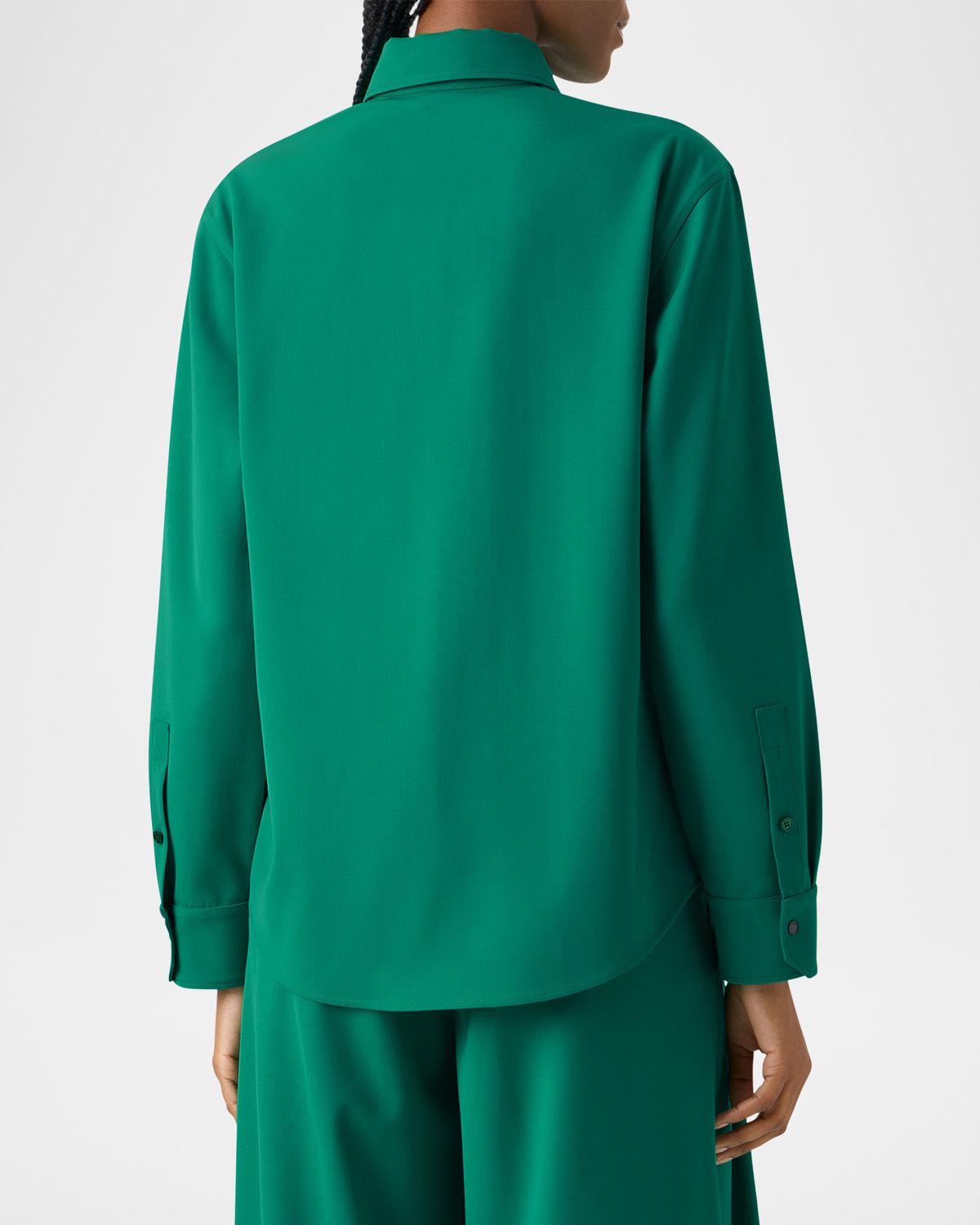 Akris Wool Gabardine Button-Down Blouse | Thumbnail 5 Akris Wool Gabardine Button-Down Blouse | Thumbnail 5