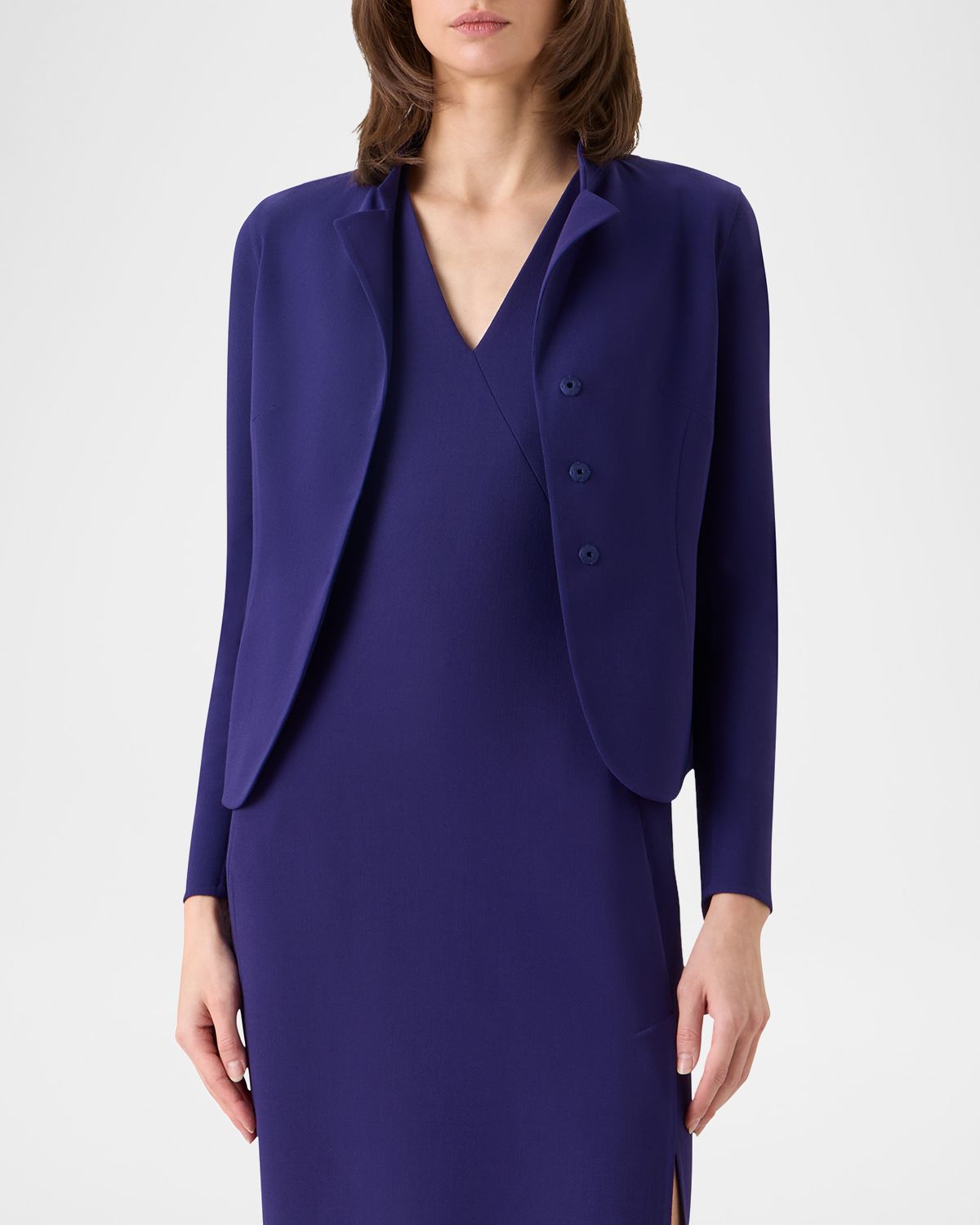 Akris Hamer Bi-Stretch Wool Double-Face Short Jacket | Thumbnail 6 Akris Hamer Bi-Stretch Wool Double-Face Short Jacket | Thumbnail 6