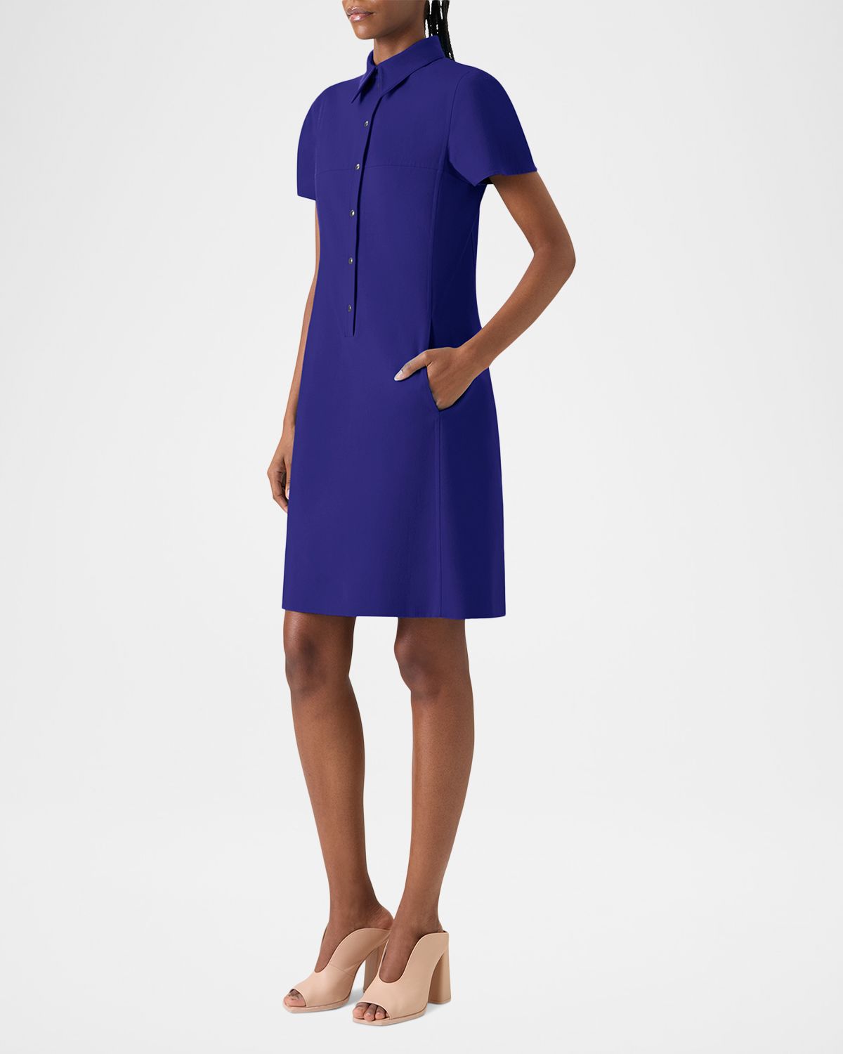 Akris Cotton-Silk Stretch Polo Dress | Thumbnail 6 Akris Cotton-Silk Stretch Polo Dress | Thumbnail 6